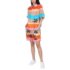 BARROW Unisex Palm Tree Print Resort Shirt Unisex MULTICOLOUR Pants